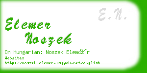 elemer noszek business card